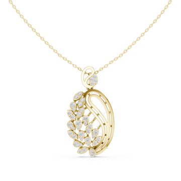 Gilded Petal Lab Grown Diamond Pendant