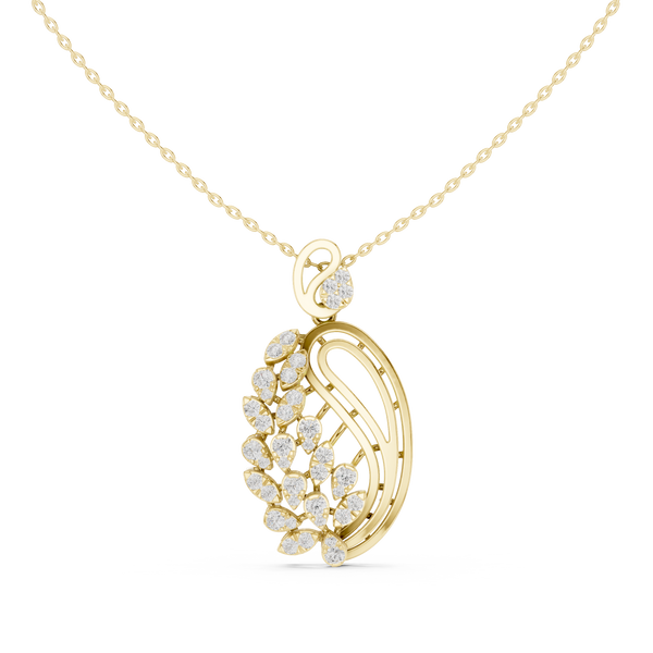 Gilded Petal Lab Grown Diamond Pendant