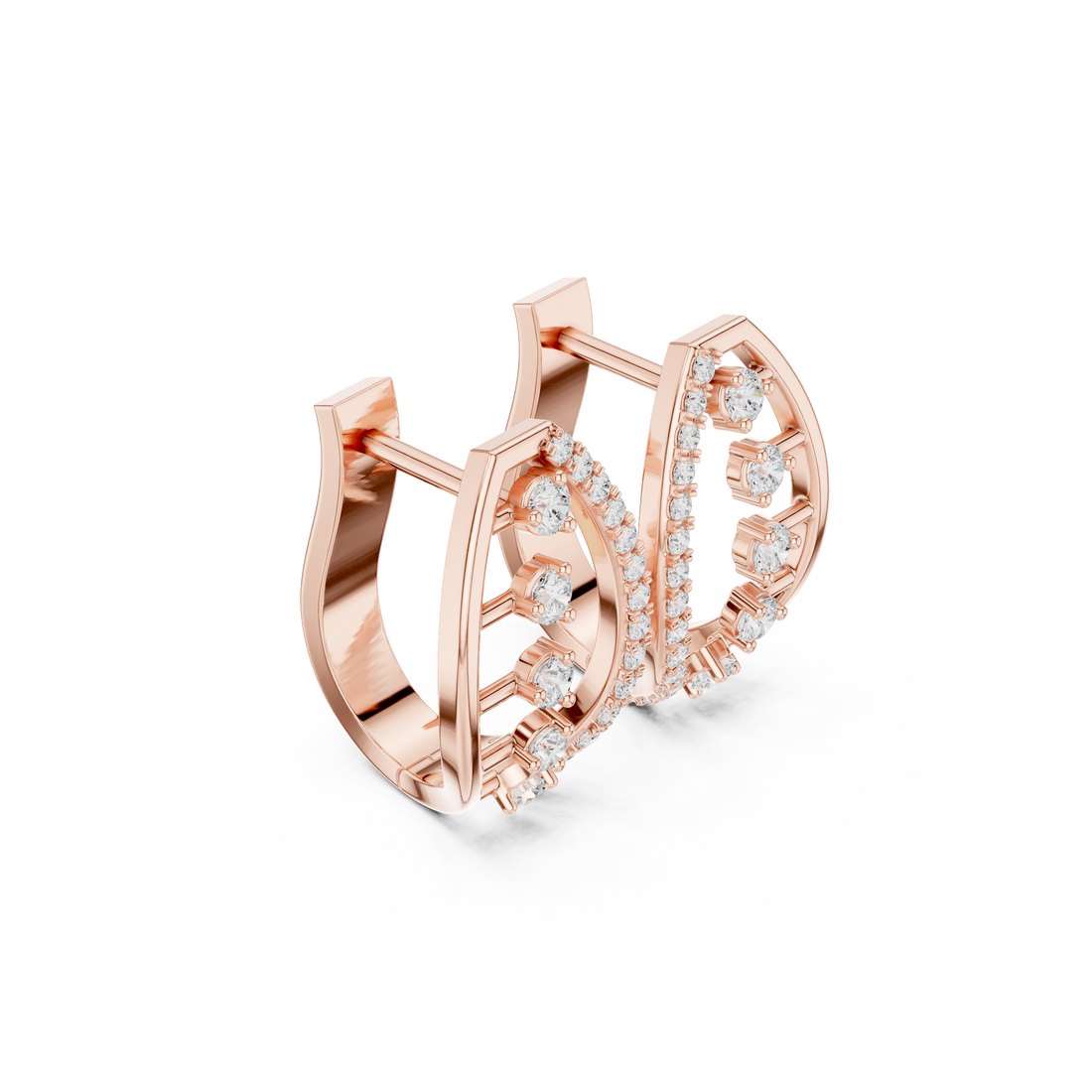 Flawless Beam Lab Grown Diamond Earrings Studs