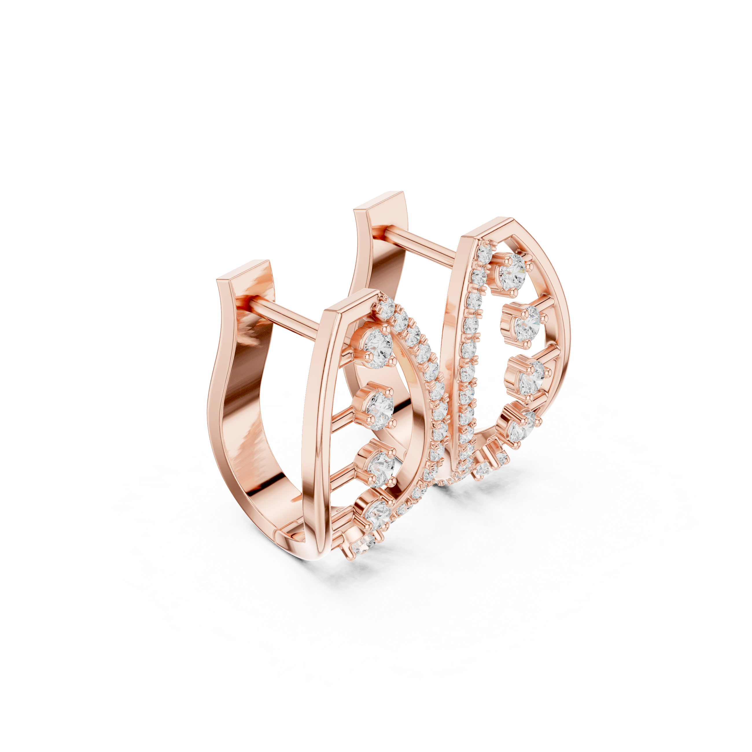 Flawless Beam Lab Grown Diamond Earrings Studs
