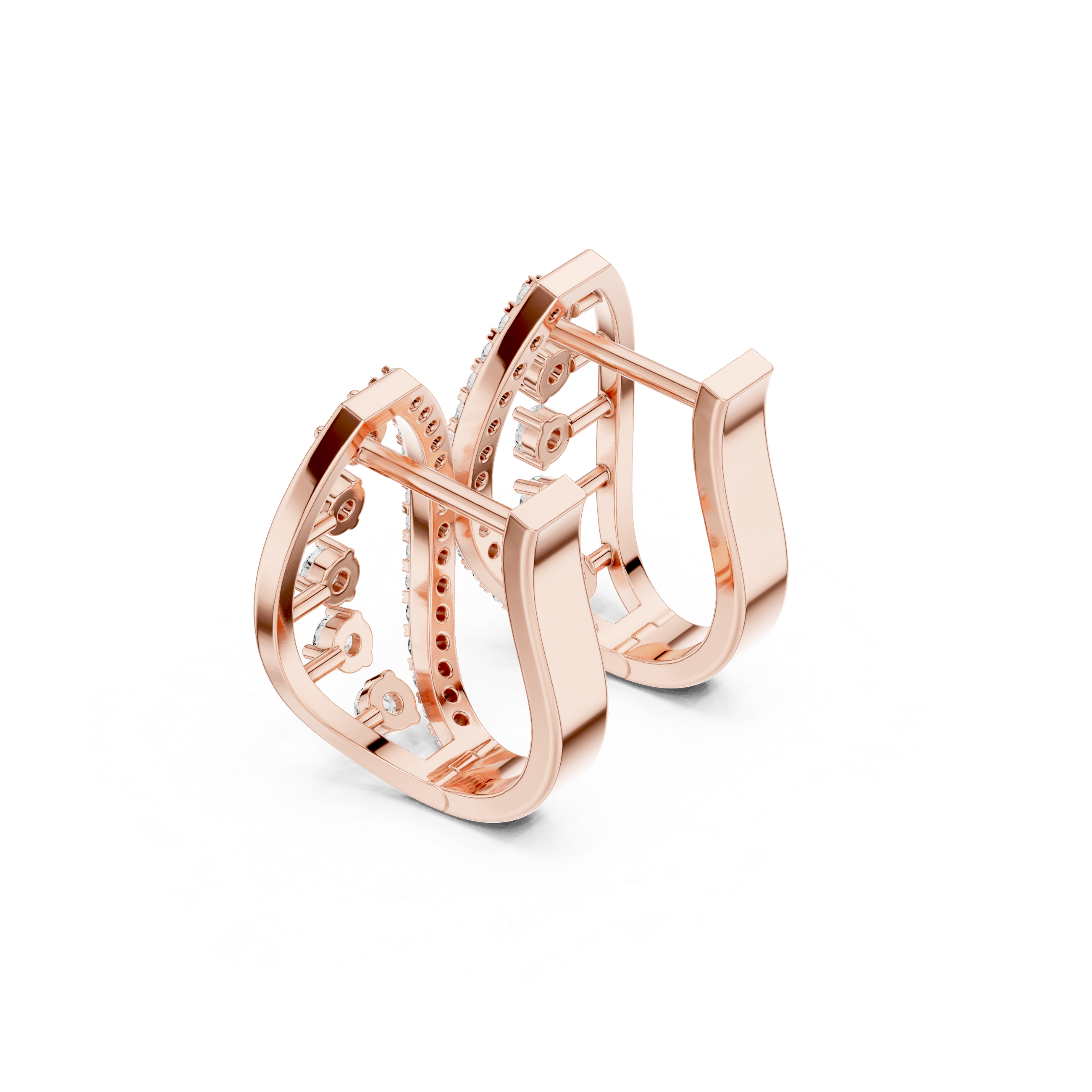 Flawless Beam Lab Grown Diamond Earrings Studs