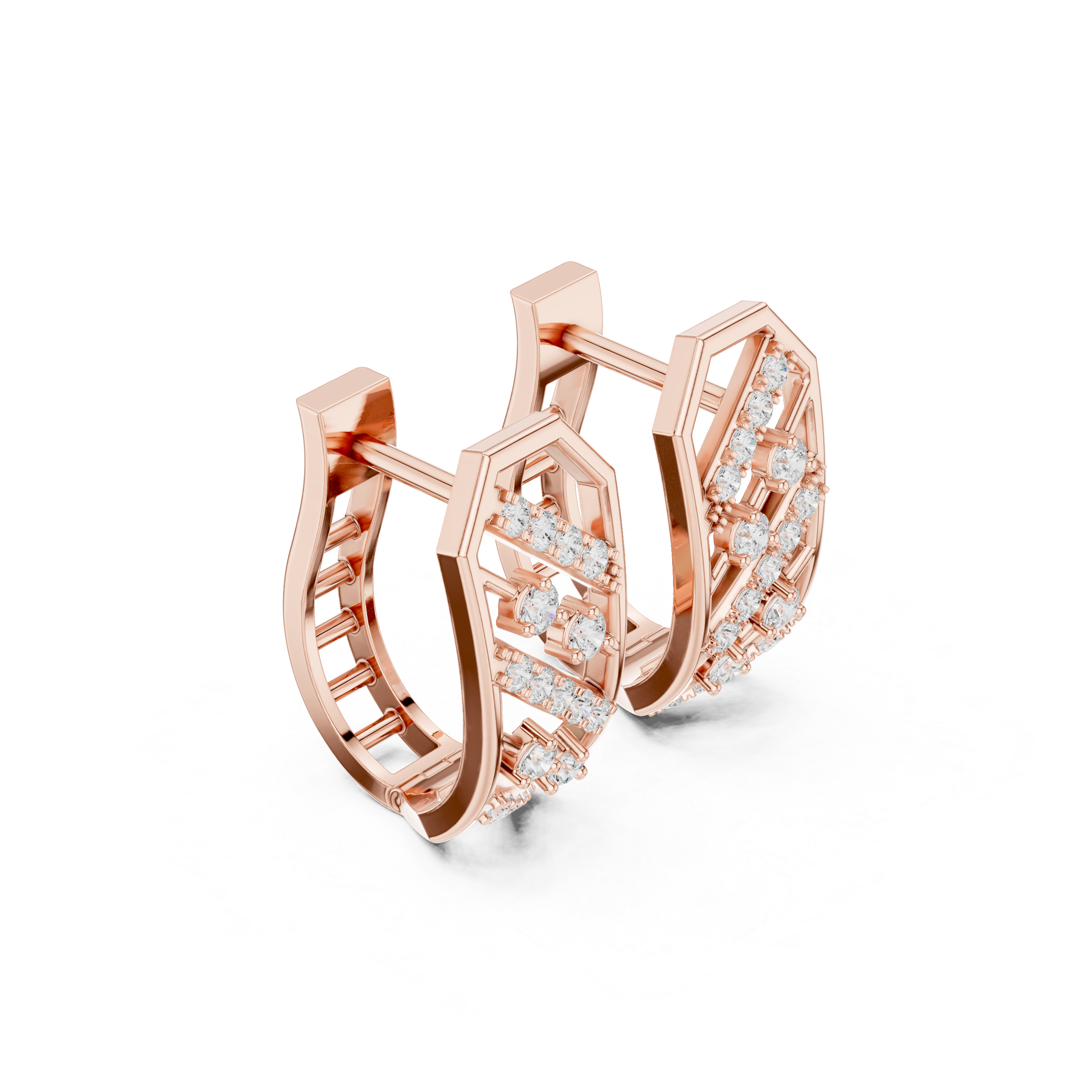 Top Notch lab grown diamond earring design