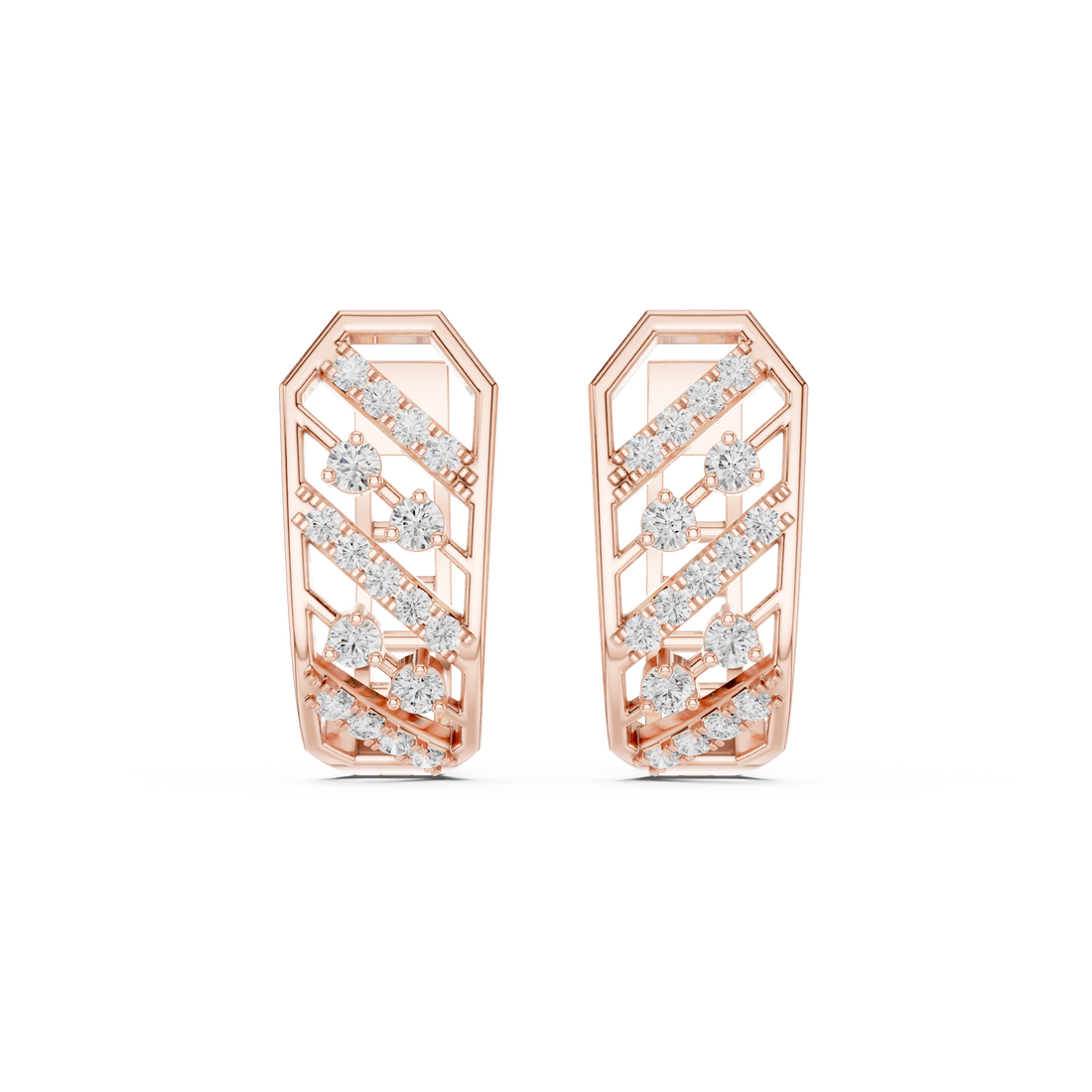 Top Notch lab grown diamond earring design