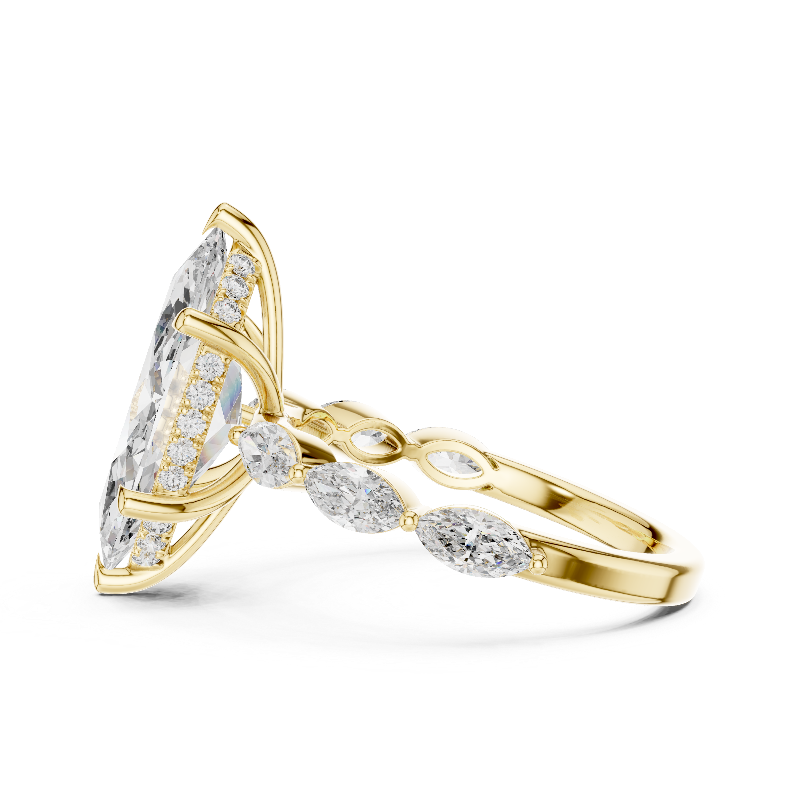 Autumn Gold lab grown diamond ring