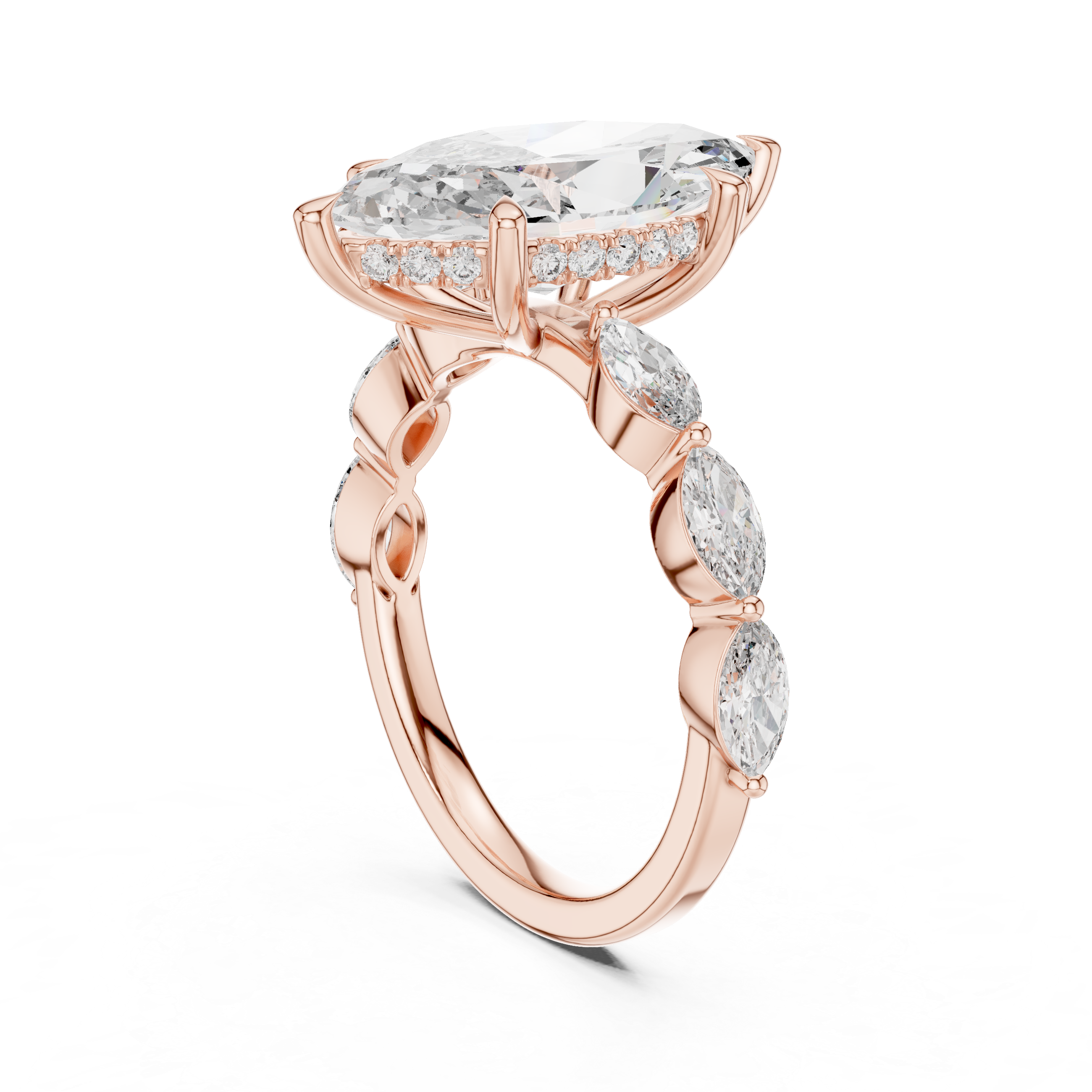 Autumn Gold lab grown diamond ring