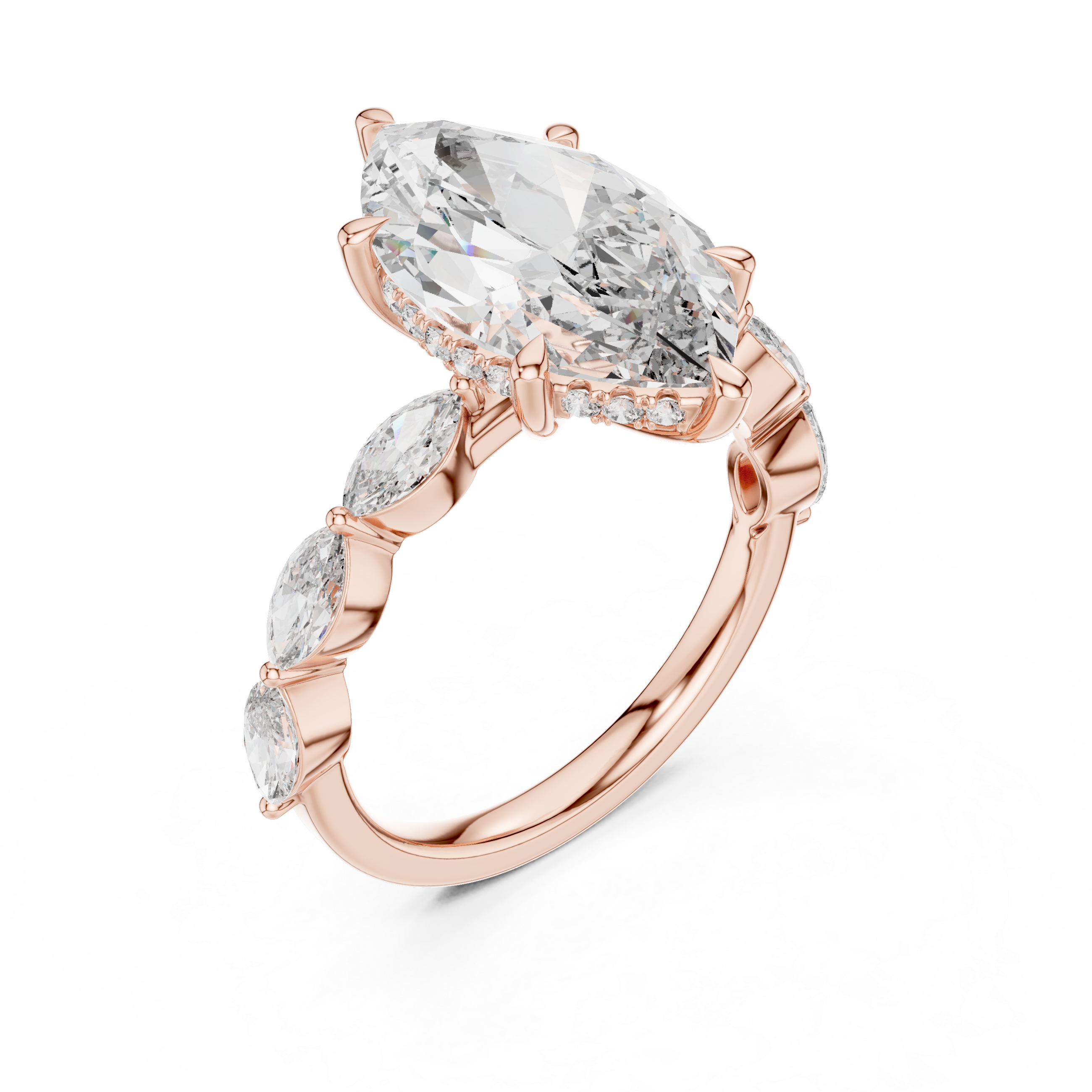 Autumn Gold lab grown diamond ring