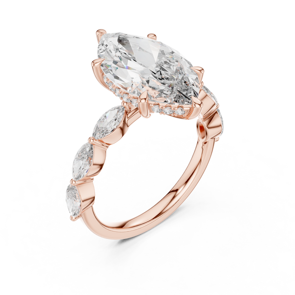 Autumn Gold lab grown diamond ring