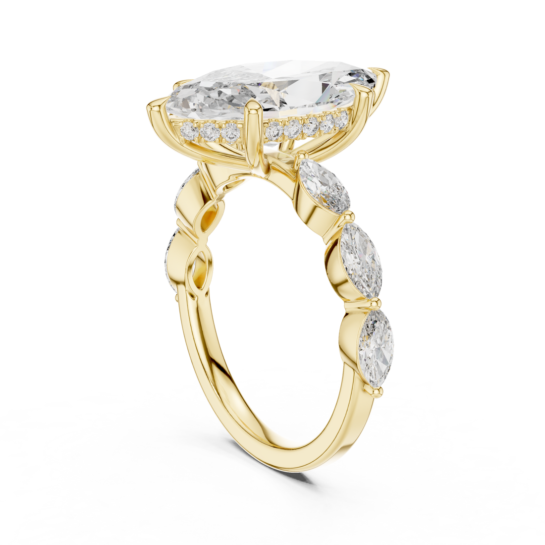 Autumn Gold lab grown diamond ring