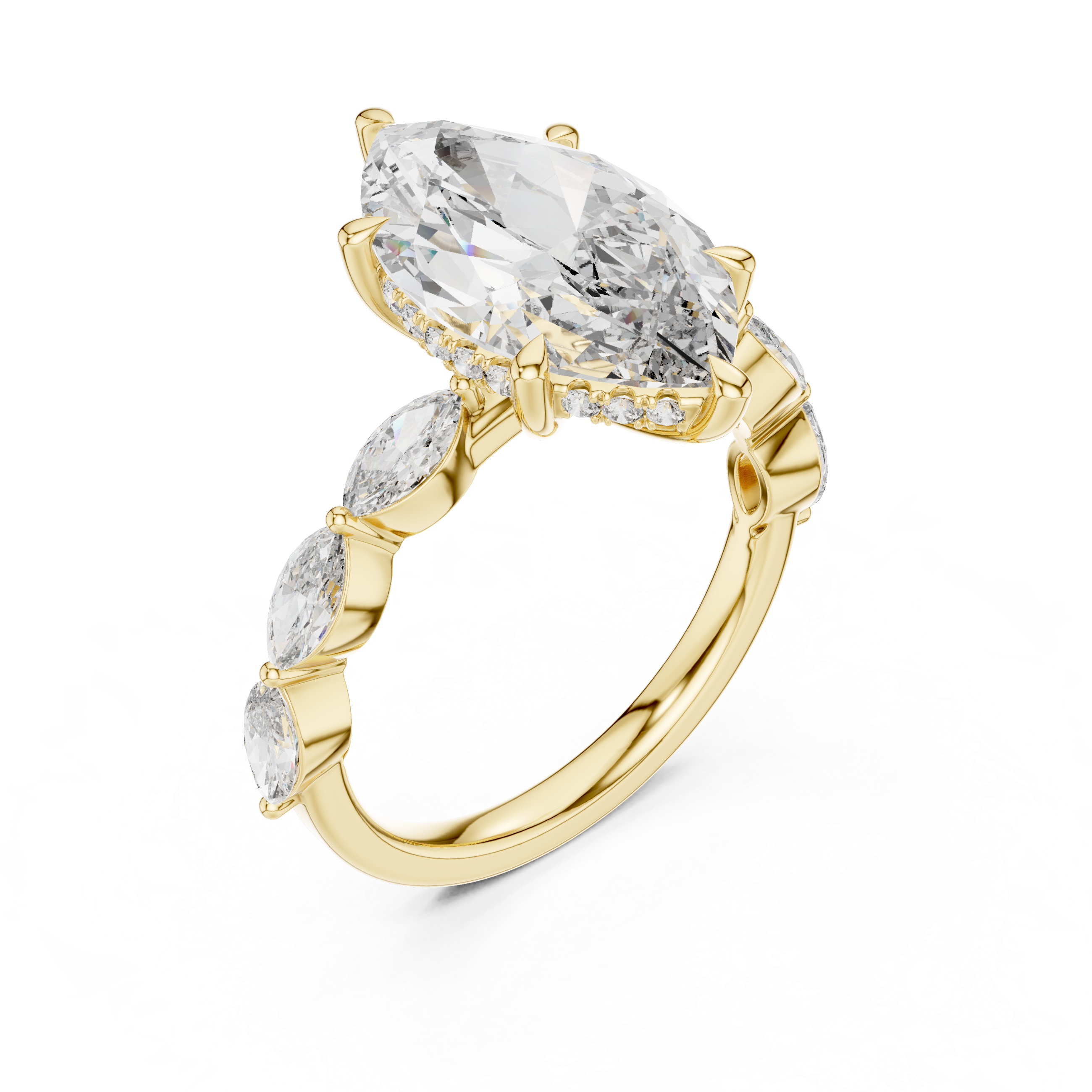 Autumn Gold lab grown diamond ring