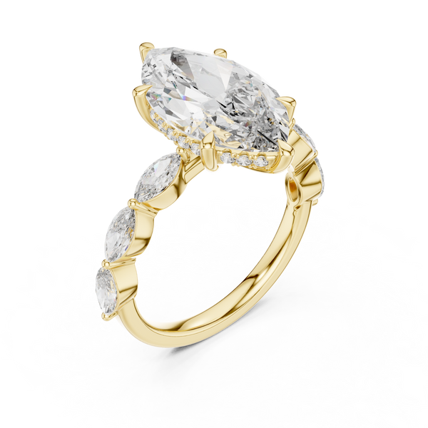 Autumn Gold lab grown diamond ring