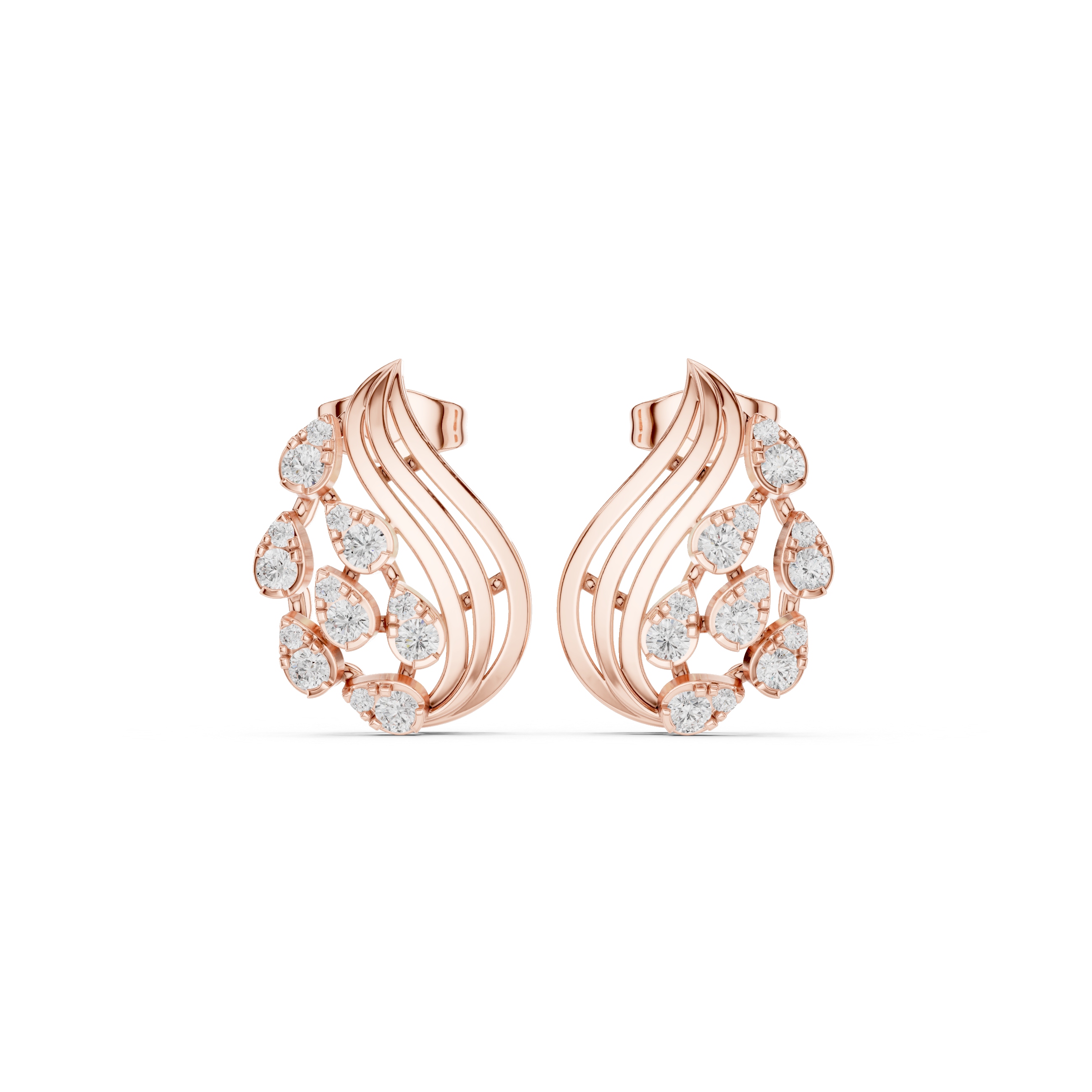 Nova Flare Lab Grown Diamond Earrings Hoops
