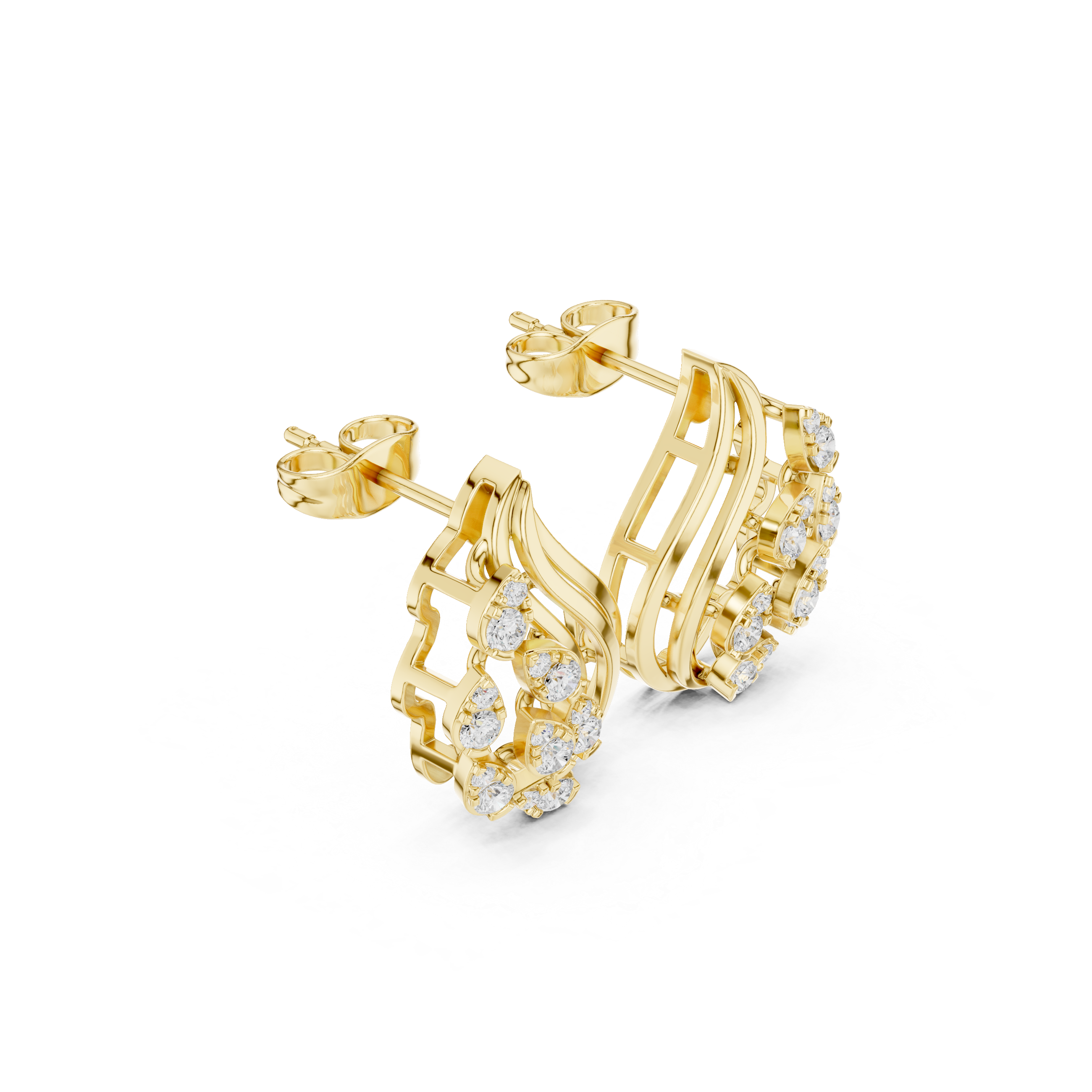 Nova Flare Lab Grown Diamond Earrings Hoops