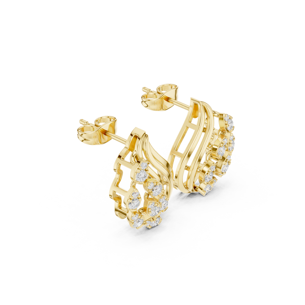 Nova Flare Lab Grown Diamond Earrings Hoops