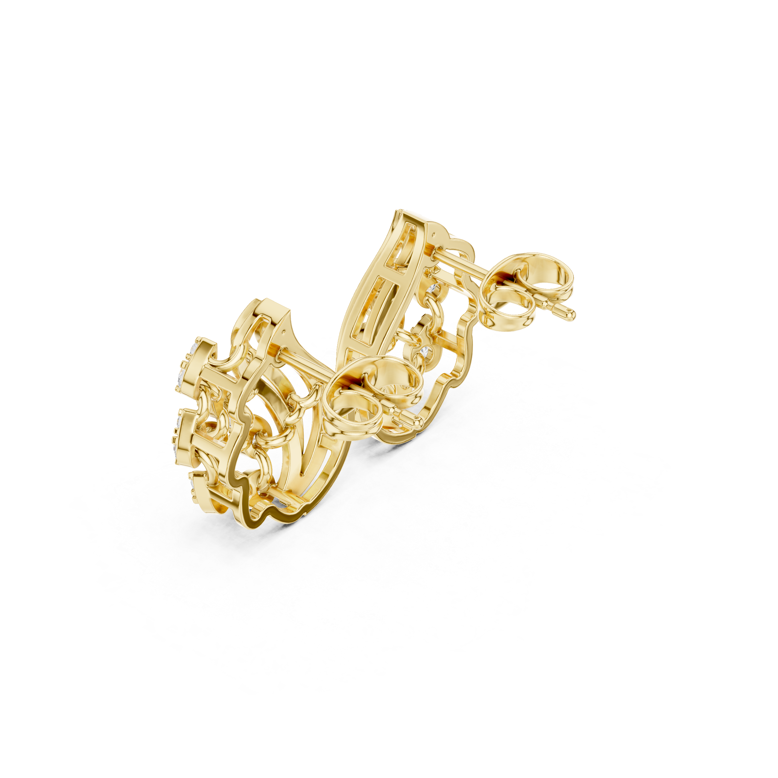 Nova Flare Lab Grown Diamond Earrings Hoops
