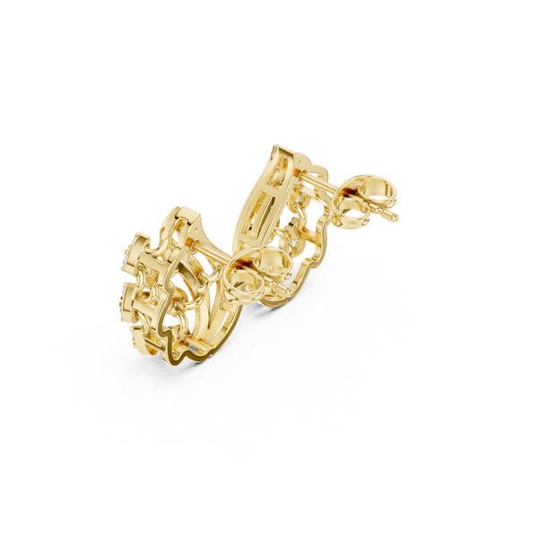 Nova Flare Lab Grown Diamond Earrings Hoops