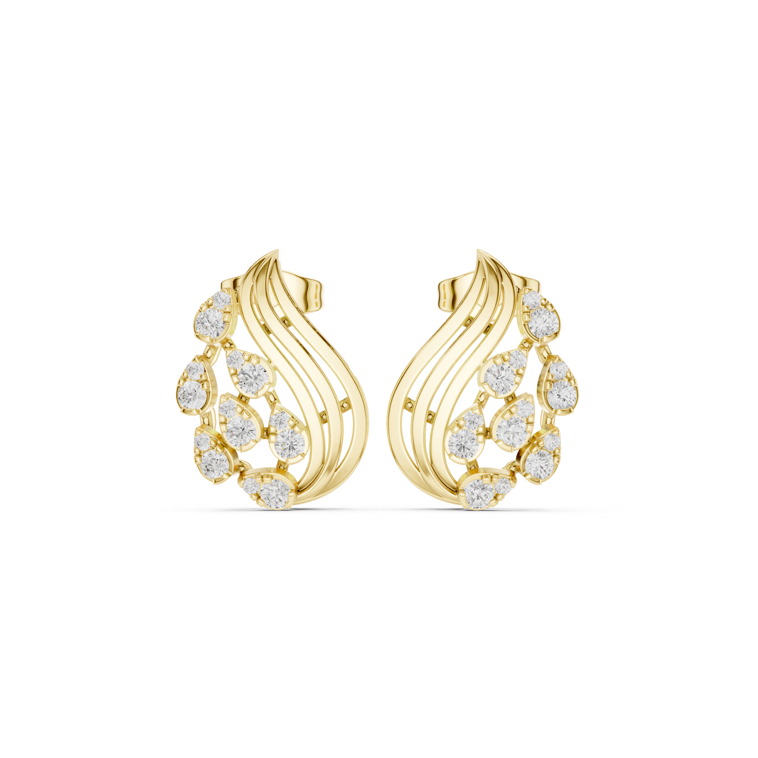 Nova Flare Lab Grown Diamond Earrings Hoops