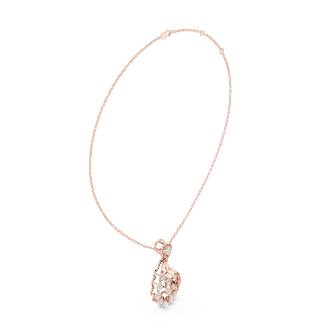 Serene Twist Lab Grown Diamond Elegant Pendant