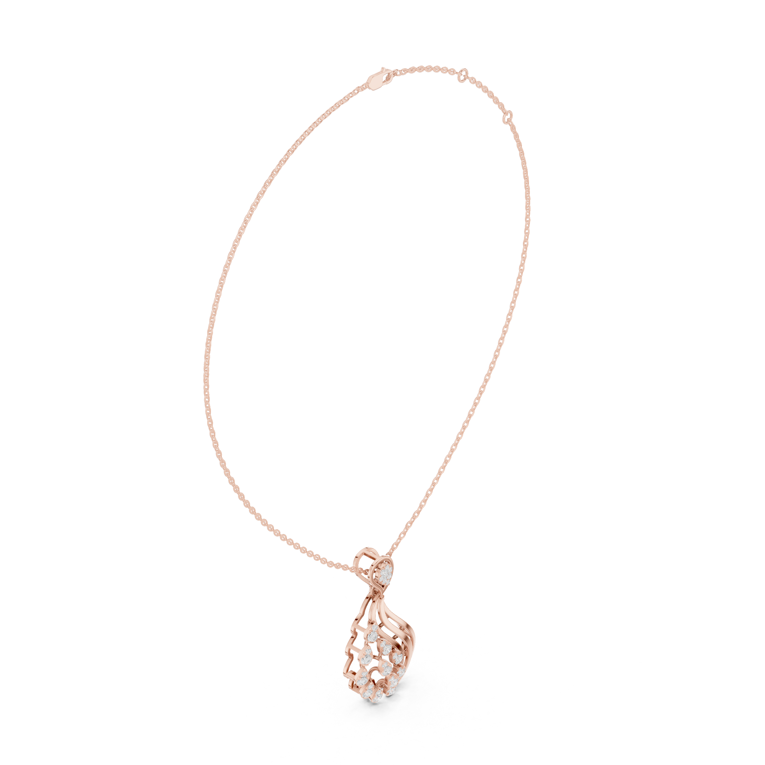 Serene Twist Lab Grown Diamond Elegant Pendant