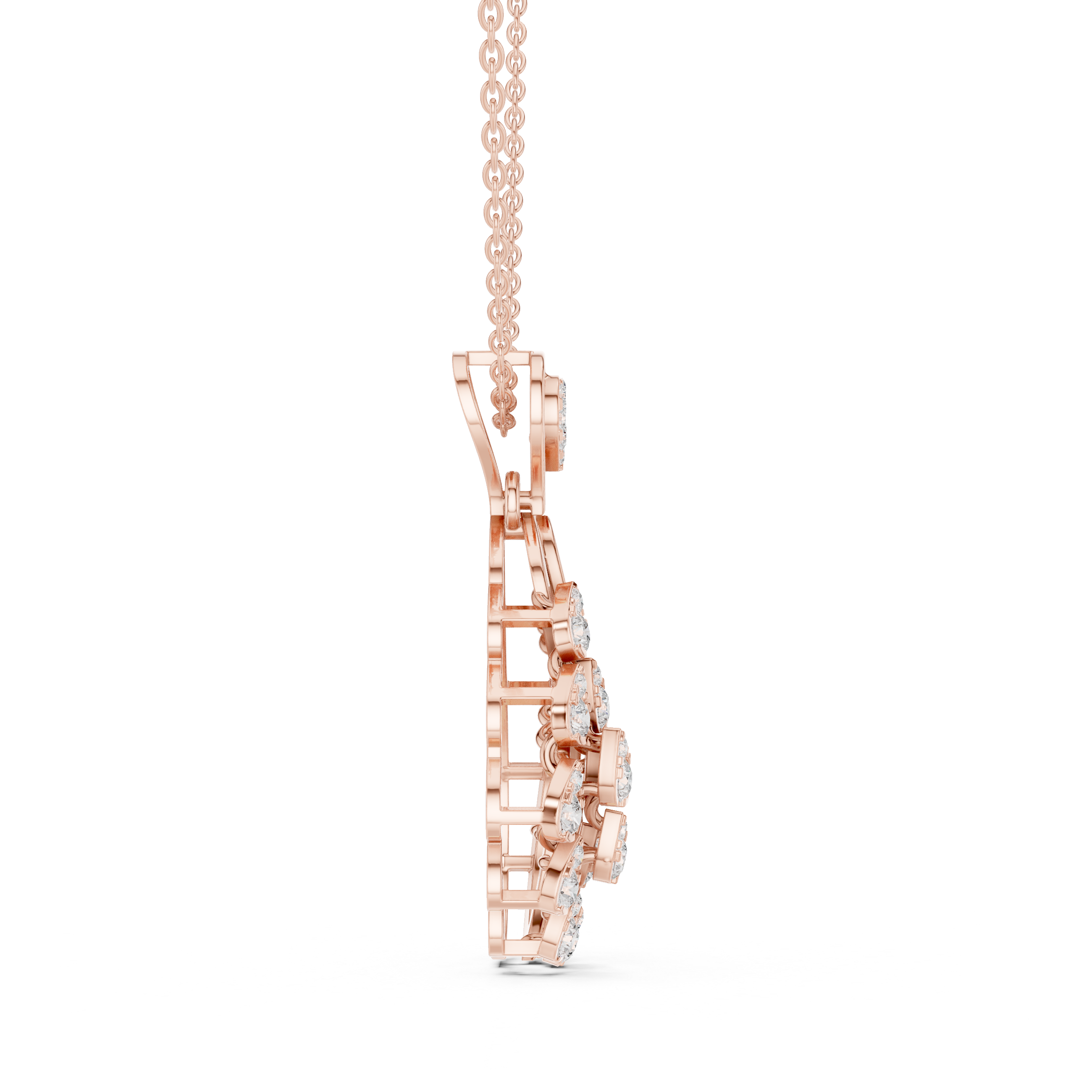 Serene Twist Lab Grown Diamond Elegant Pendant