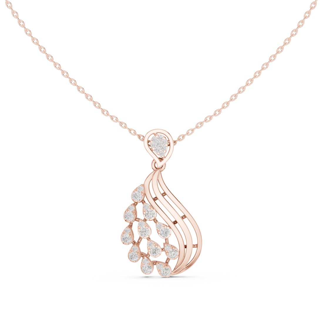 Serene Twist Lab Grown Diamond Elegant Pendant