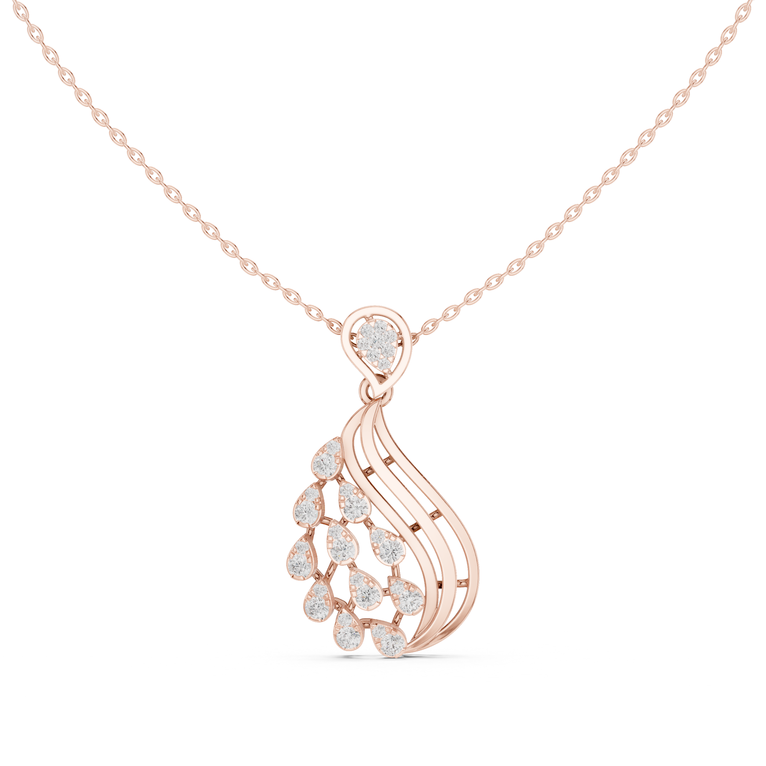 Serene Twist Lab Grown Diamond Elegant Pendant