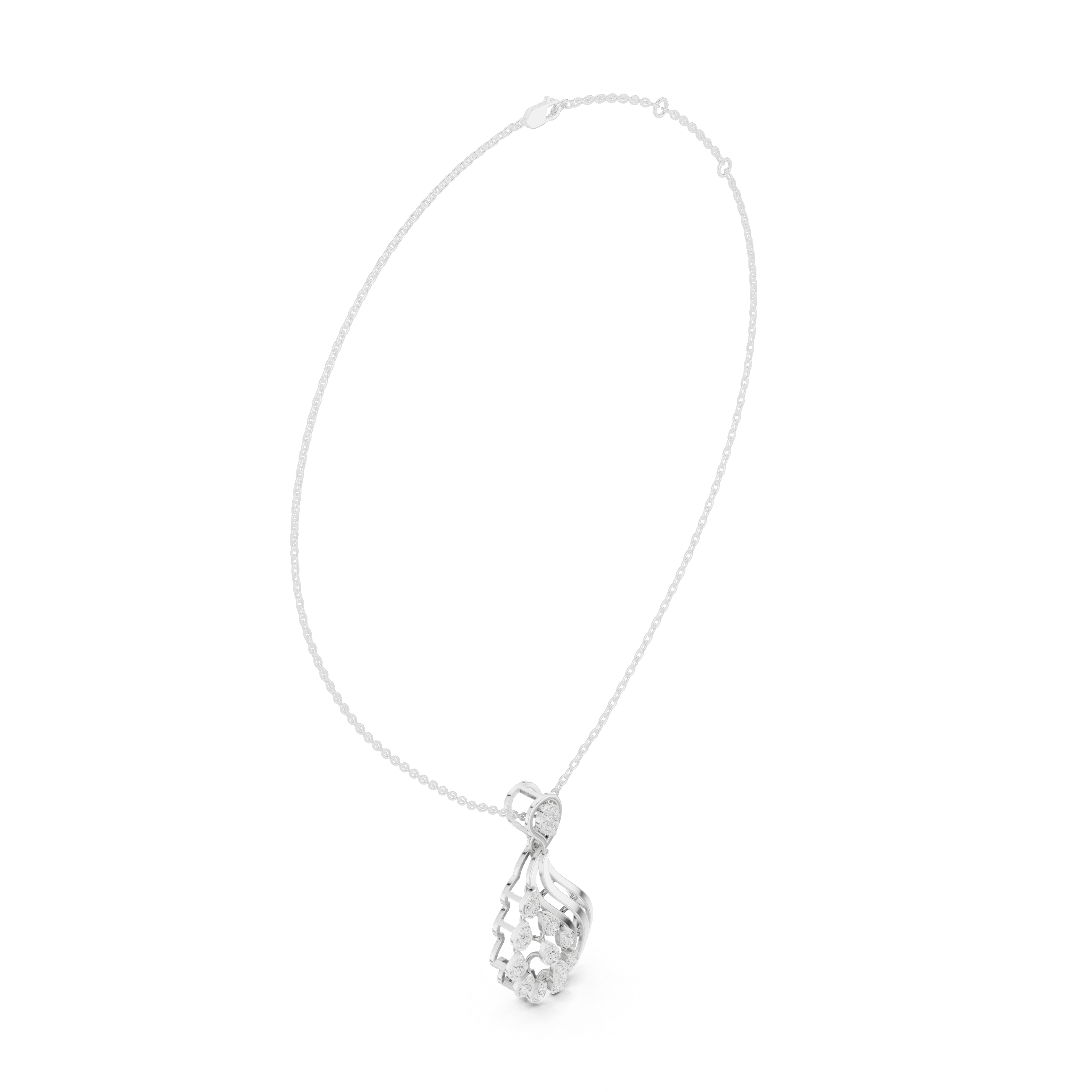 Serene Twist Lab Grown Diamond Elegant Pendant