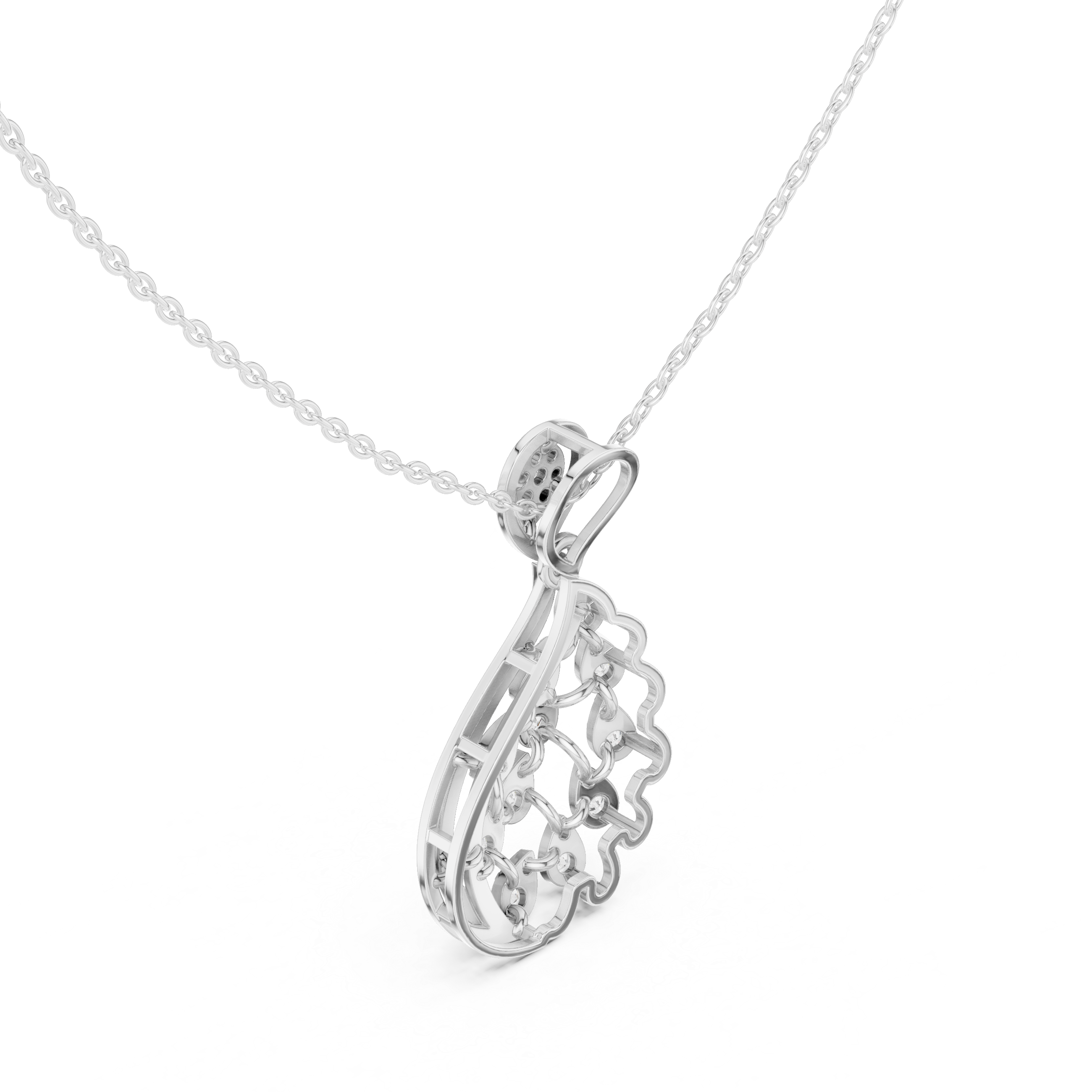 Serene Twist Lab Grown Diamond Elegant Pendant