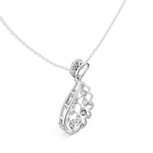 Serene Twist Lab Grown Diamond Elegant Pendant