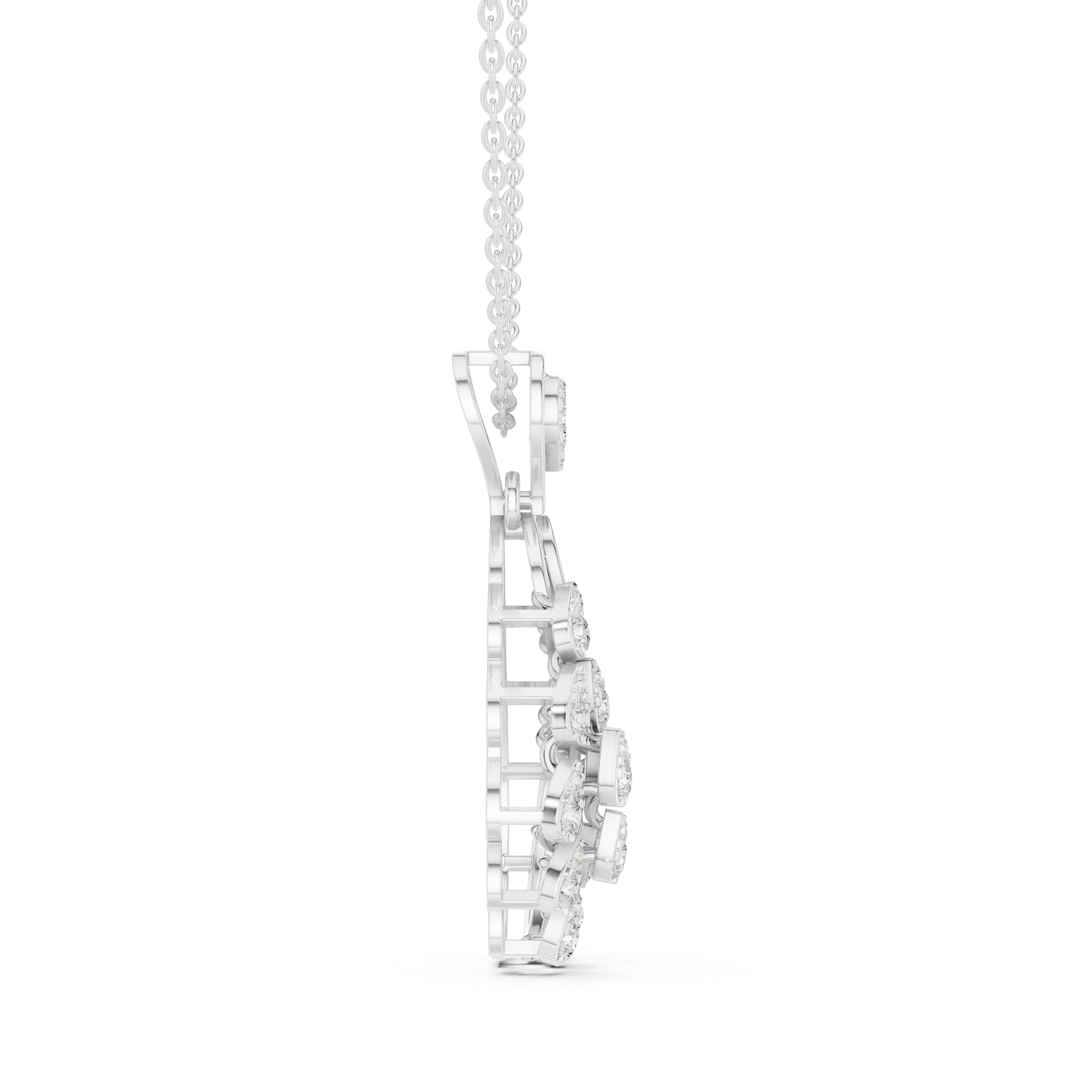 Serene Twist Lab Grown Diamond Elegant Pendant
