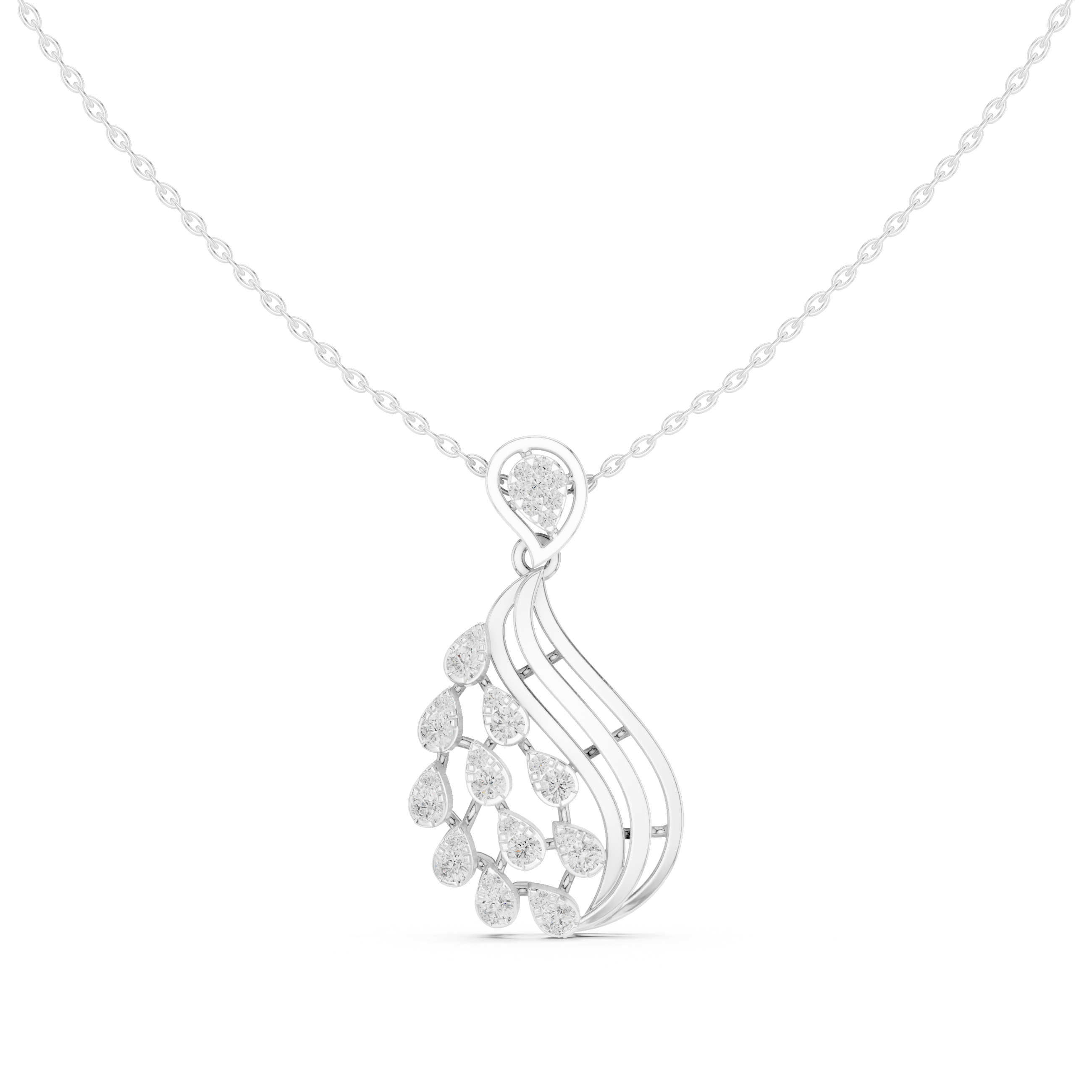 Serene Twist Lab Grown Diamond Elegant Pendant