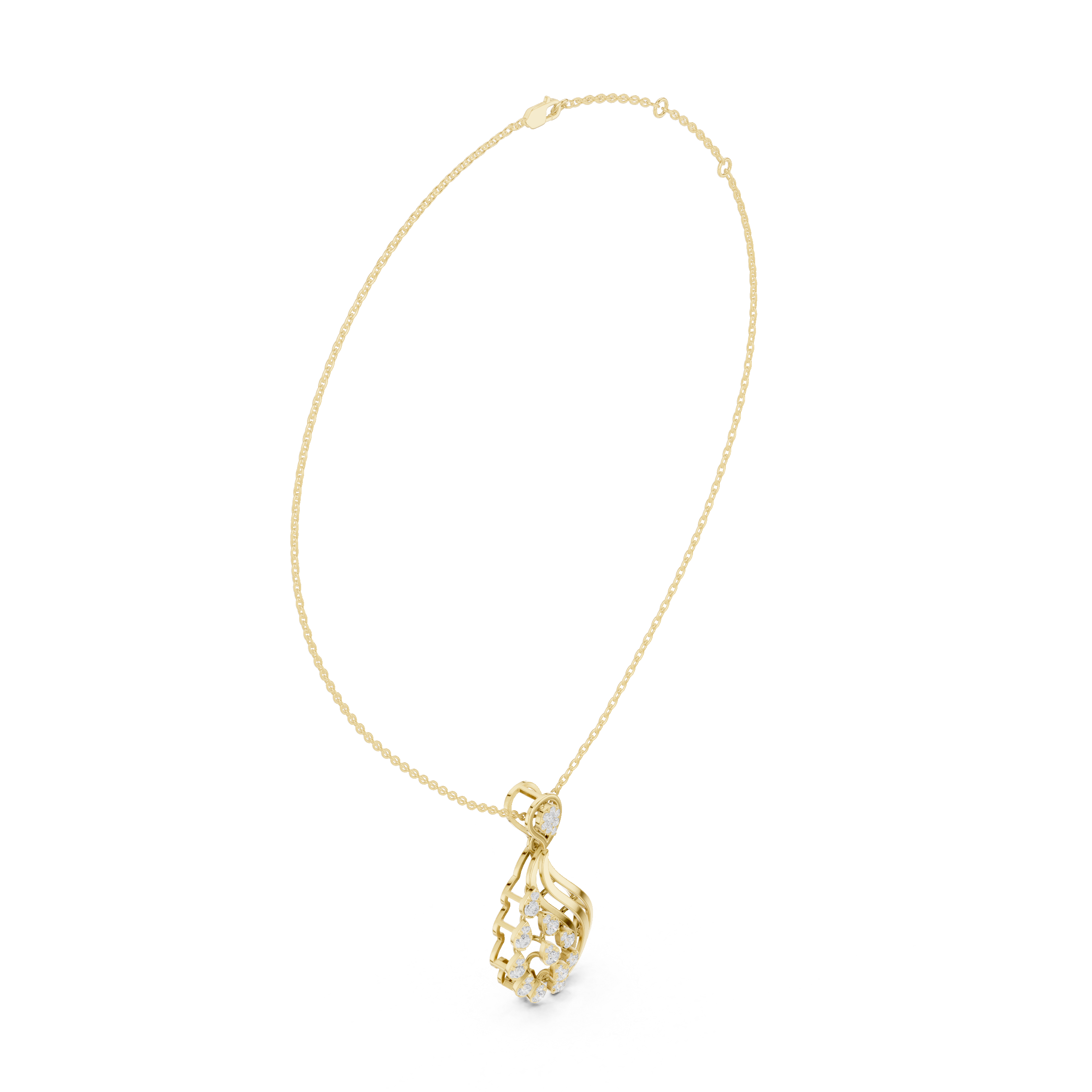 Serene Twist Lab Grown Diamond Elegant Pendant