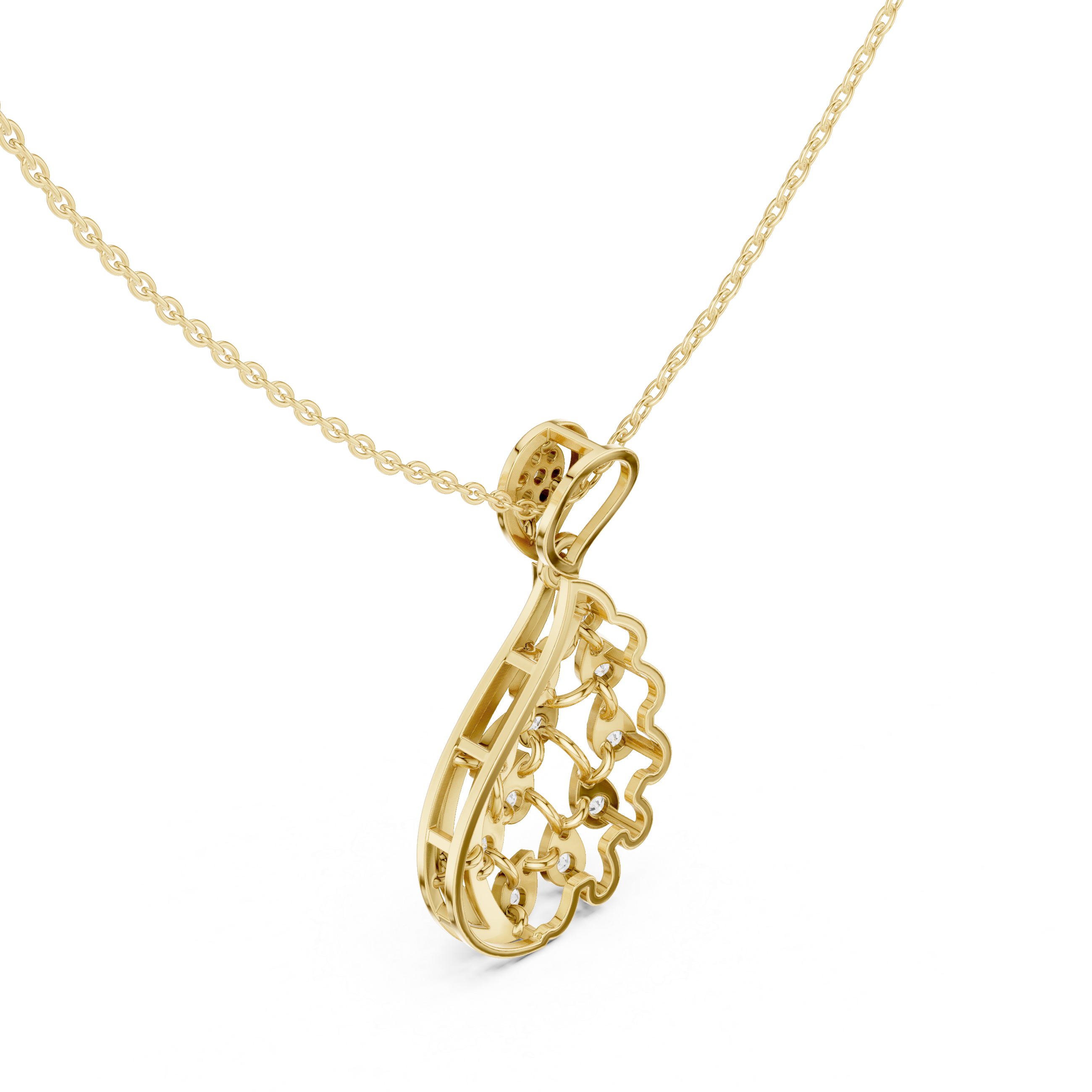 Serene Twist Lab Grown Diamond Elegant Pendant