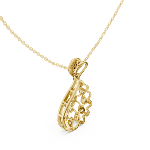 Serene Twist Lab Grown Diamond Elegant Pendant