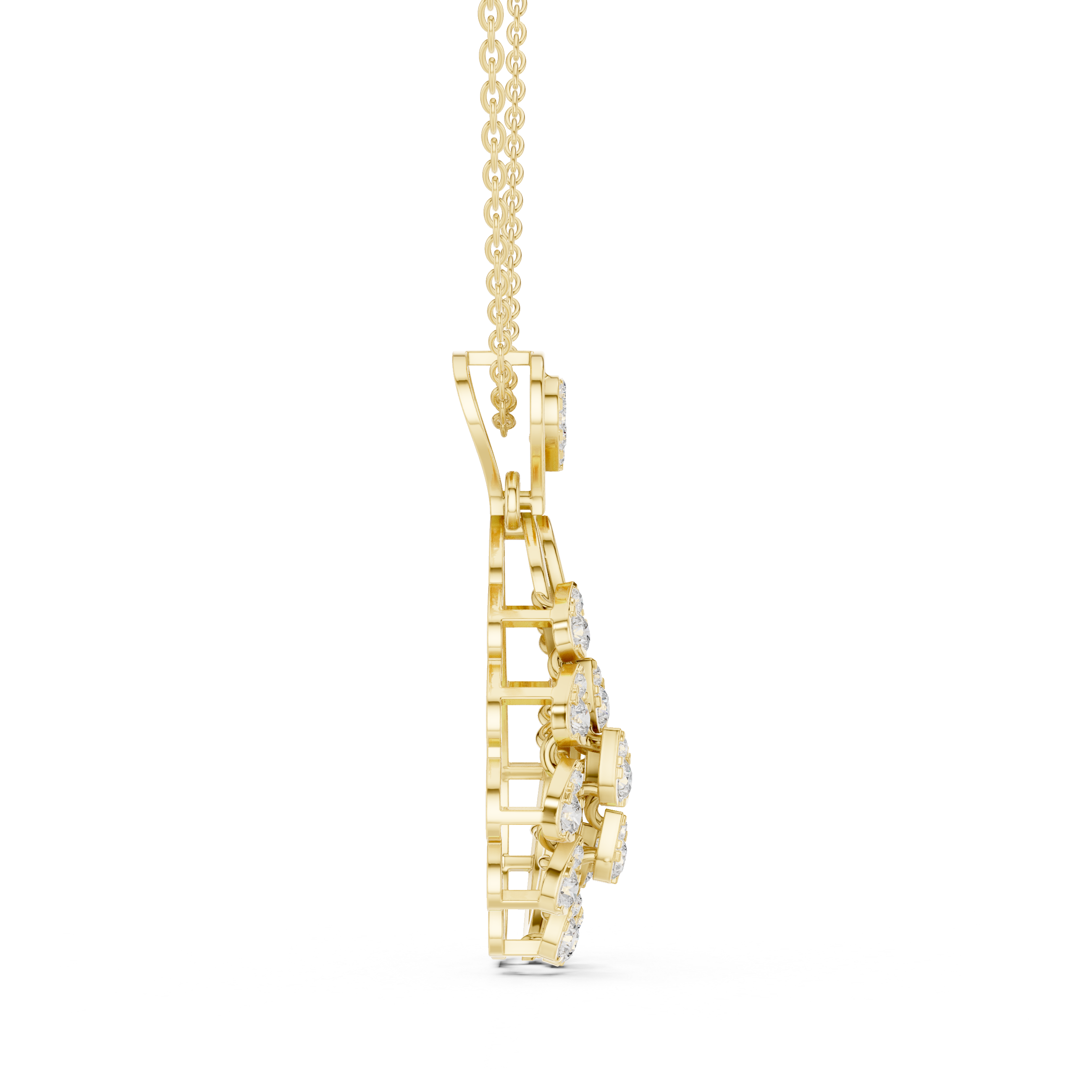 Serene Twist Lab Grown Diamond Elegant Pendant