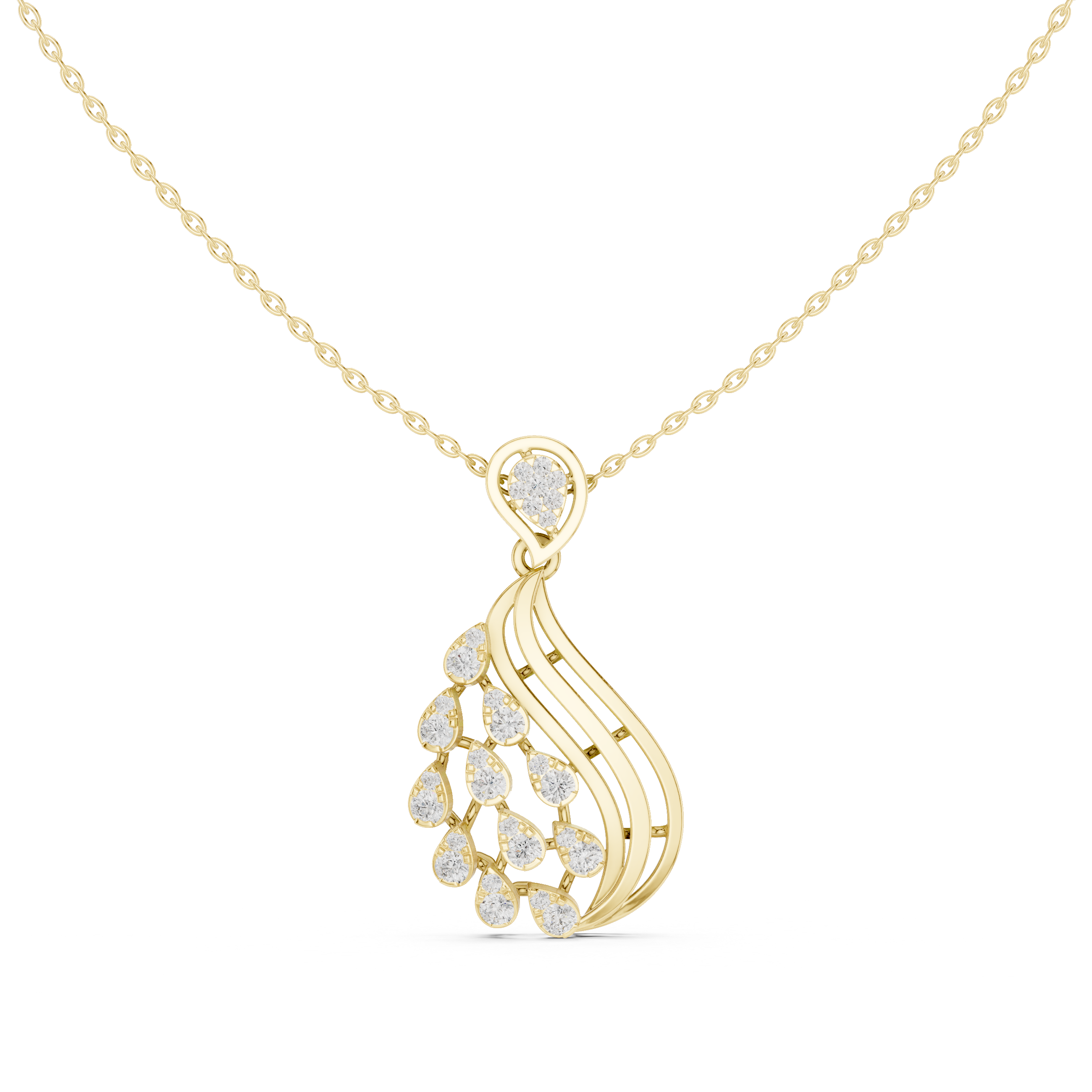 Serene Twist Lab Grown Diamond Elegant Pendant