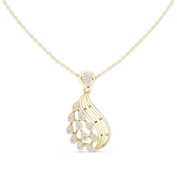 Serene Twist Lab Grown Diamond Elegant Pendant