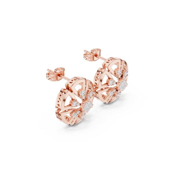 Silk Thread Lab Grown Diamond Earrings Drops