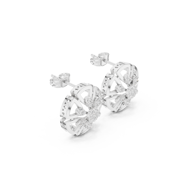 Silk Thread Lab Grown Diamond Earrings Drops