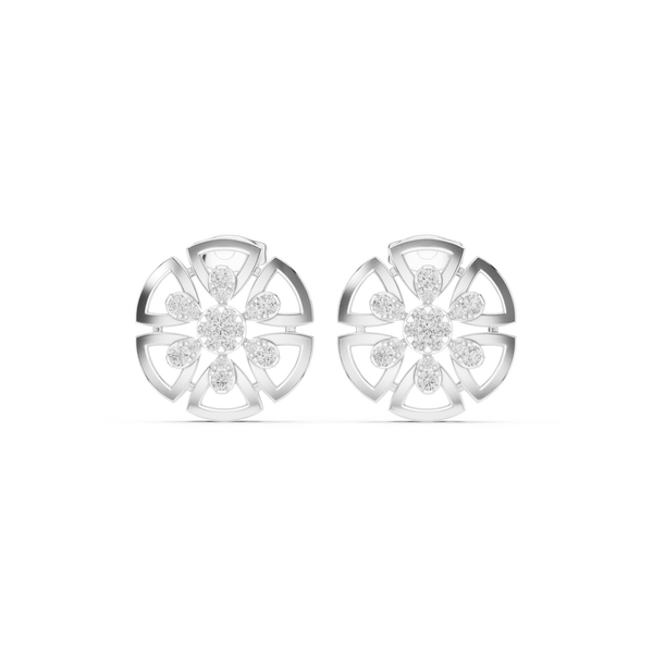 Silk Thread Lab Grown Diamond Earrings Drops