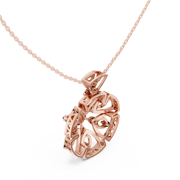 Regal Swirl Lab Grown Diamond Solitaire Pendant