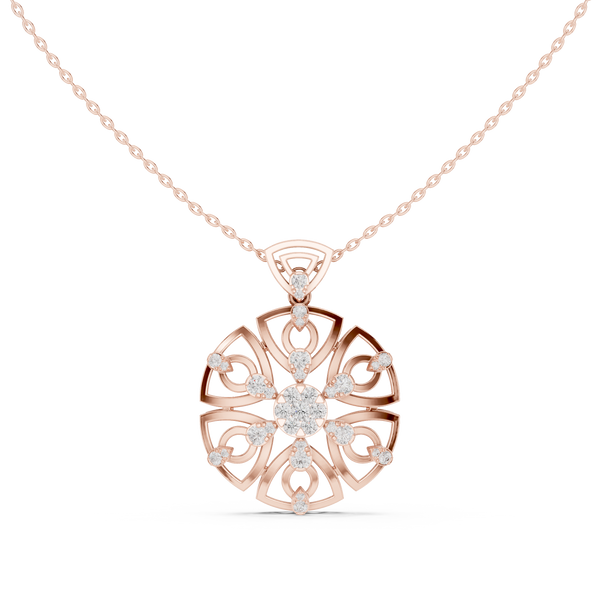 Regal Swirl Lab Grown Diamond Solitaire Pendant