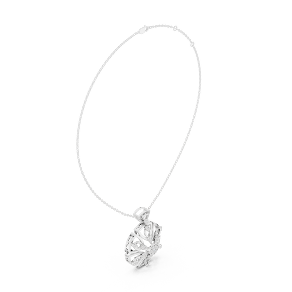 Regal Swirl Lab Grown Diamond Solitaire Pendant