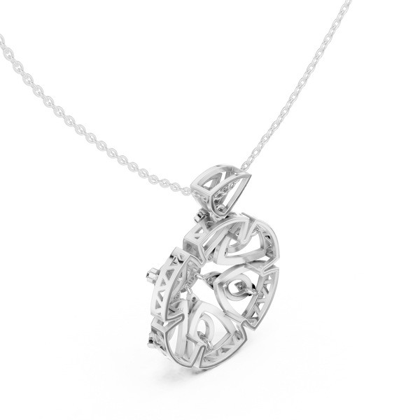 Regal Swirl Lab Grown Diamond Solitaire Pendant