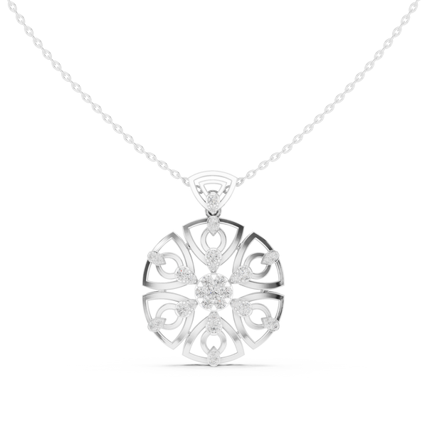 Regal Swirl Lab Grown Diamond Solitaire Pendant
