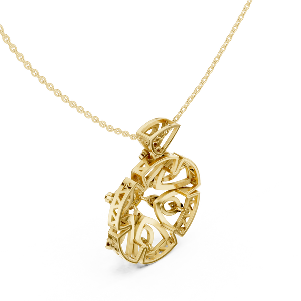 Regal Swirl Lab Grown Diamond Solitaire Pendant