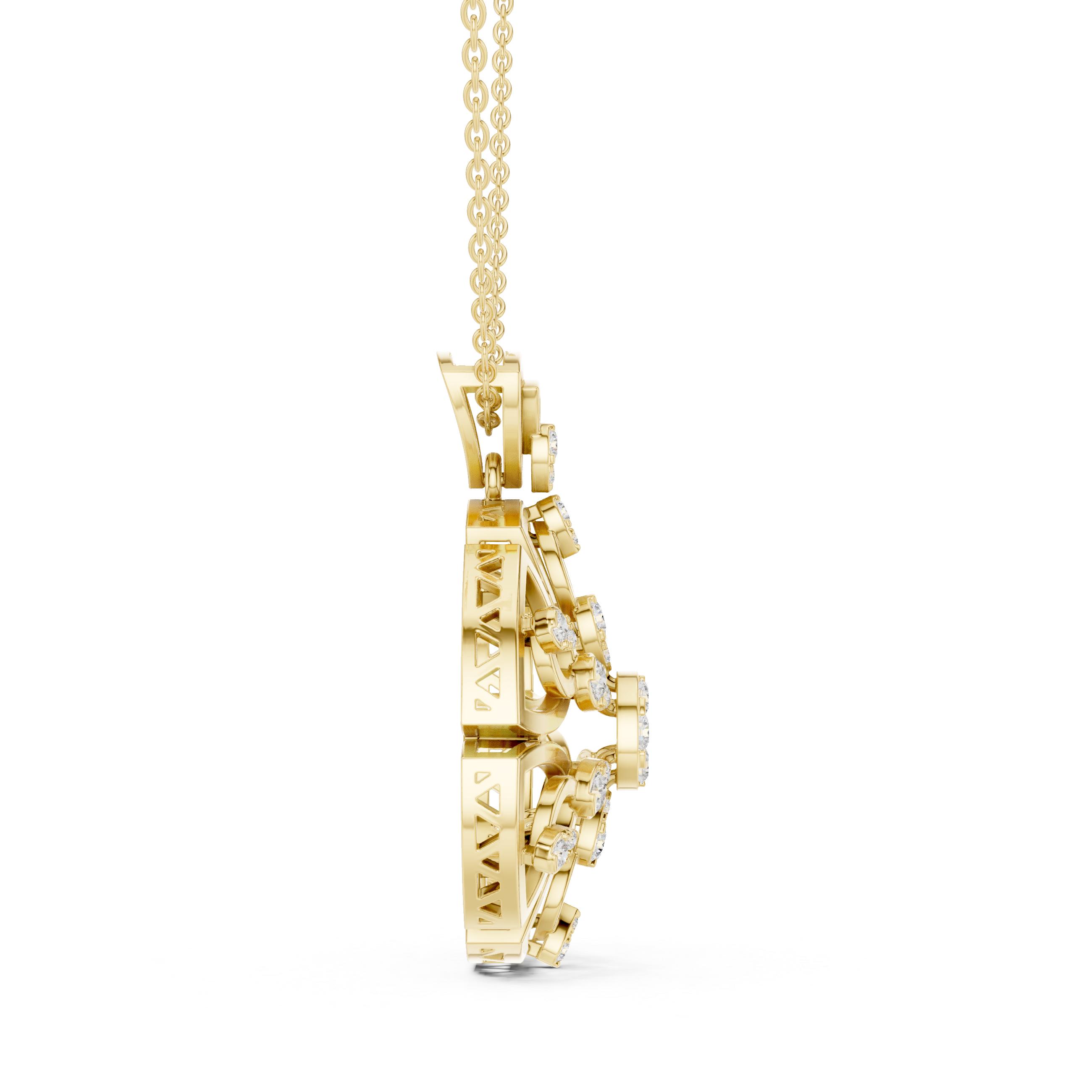 Regal Swirl Lab Grown Diamond Solitaire Pendant