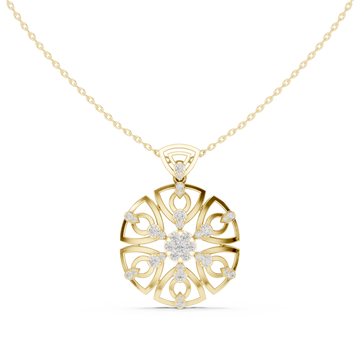 Regal Swirl Lab Grown Diamond Solitaire Pendant