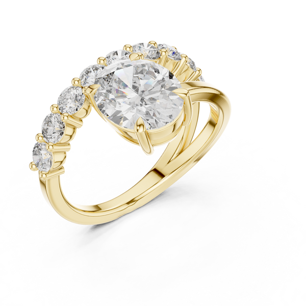 Lyric Poem lab grown diamond ring
