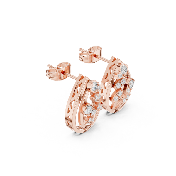 Oceanic Breeze Lab Grown Diamond Earrings Accents