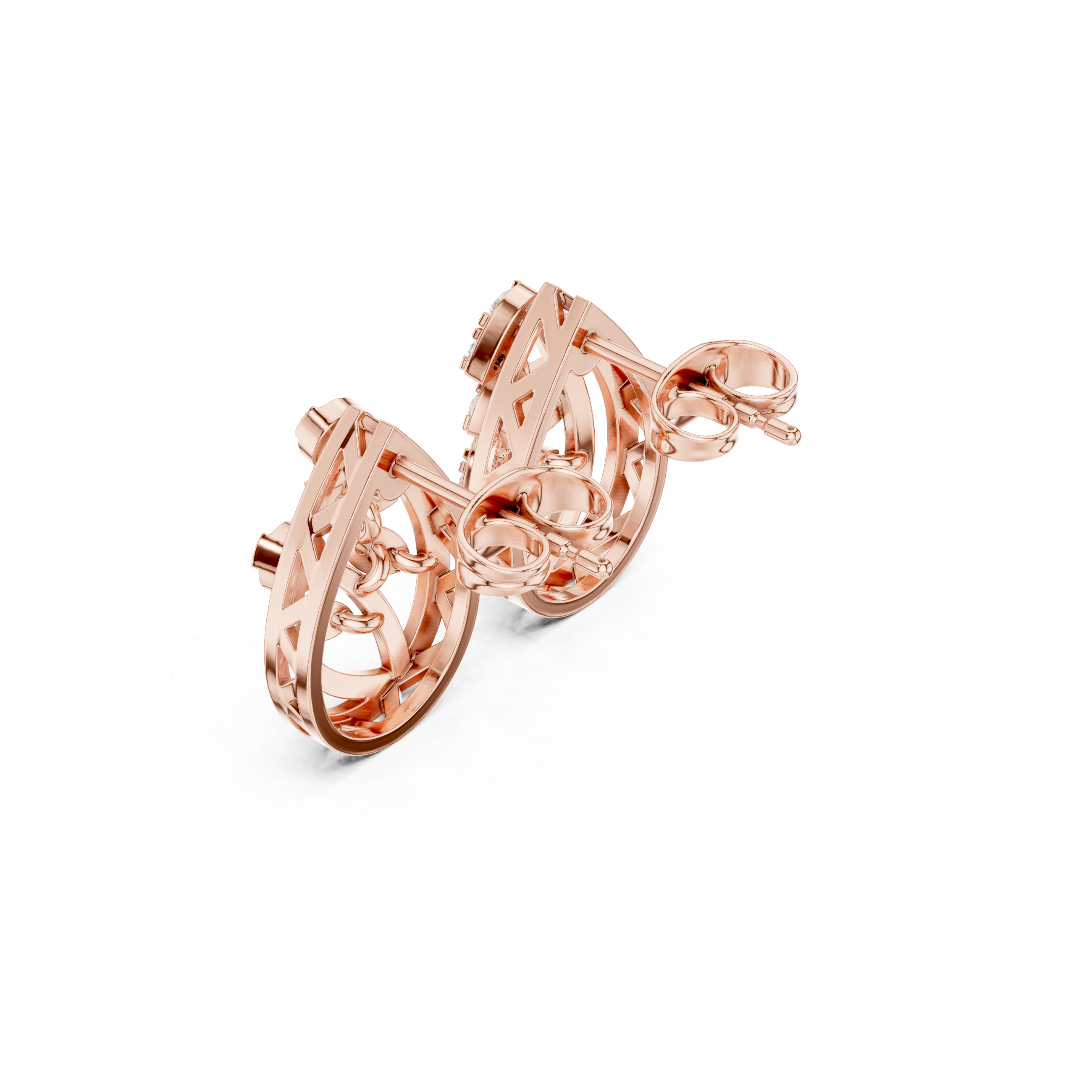 Oceanic Breeze Lab Grown Diamond Earrings Accents